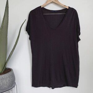 Gap Short Dolman Sleeve T-shirt in Pure Rayon Clean Coal Grey XL